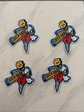 Dutch Bros key Sticker Set - Blue, Red, Yellow